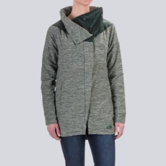 The North Face Jackets & Blazers - The North Face long Pseudio jacket grey/green women's size L